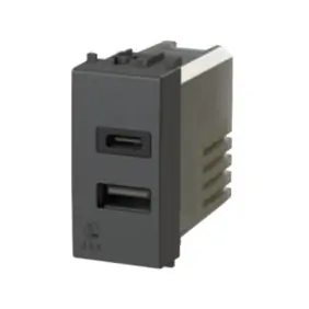 4Box 3.0A prise USB pour Bticino LivingLight série Anthracite 4B.L.USB.30