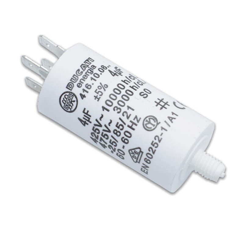 Ducati 450V 4 UF Capacitor with Double Faston Tailpiece 416100664.CU