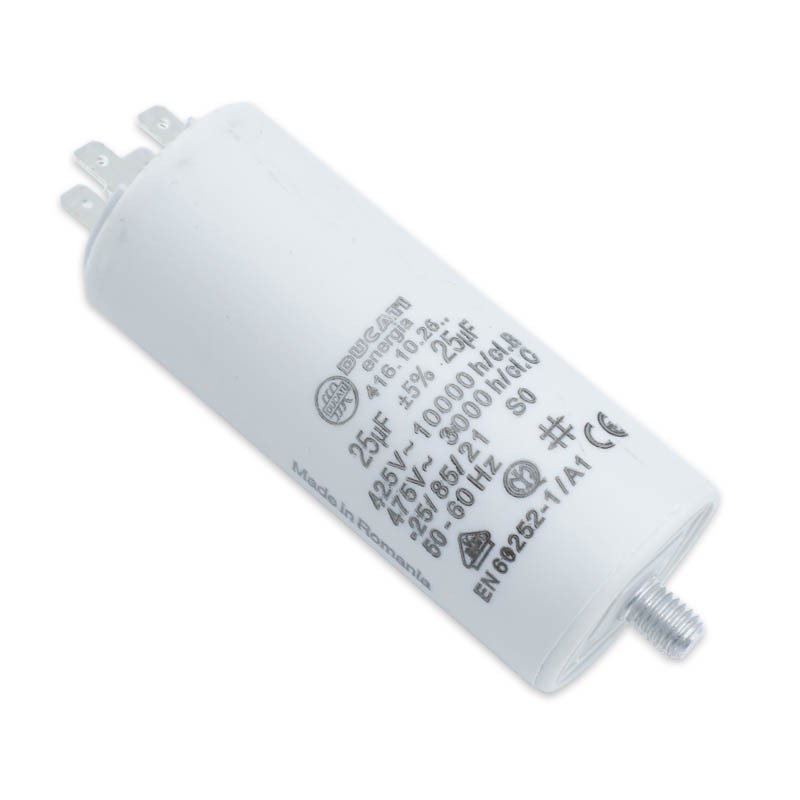 Ducati 450V 25 UF Capacitor with Double Faston Tailpiece 416102664.CU