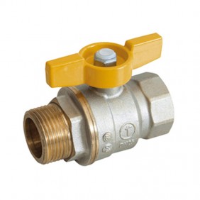 Robinet à bille à gaz Giacomini G 1/2F x G 1/2M R734GAX003