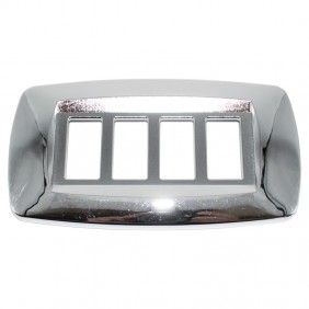 Master Modì per Bticino placca 4 moduli argento...