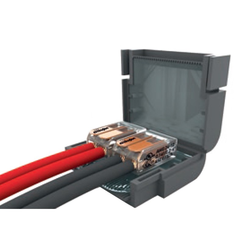 Etelec SHELL BOX FLAT 222 IPX8 aislamiento de gel MJBF222 Conexión de cables Etelec