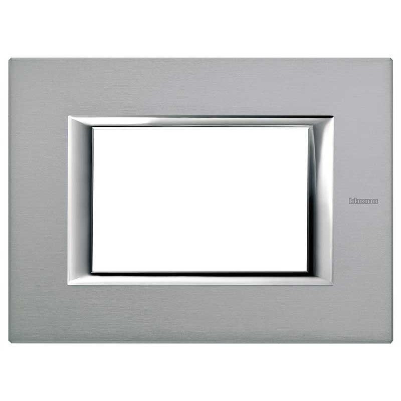 BTicino HB4803DB Axoluto | Placa 3 Módulos Blanco Liquido