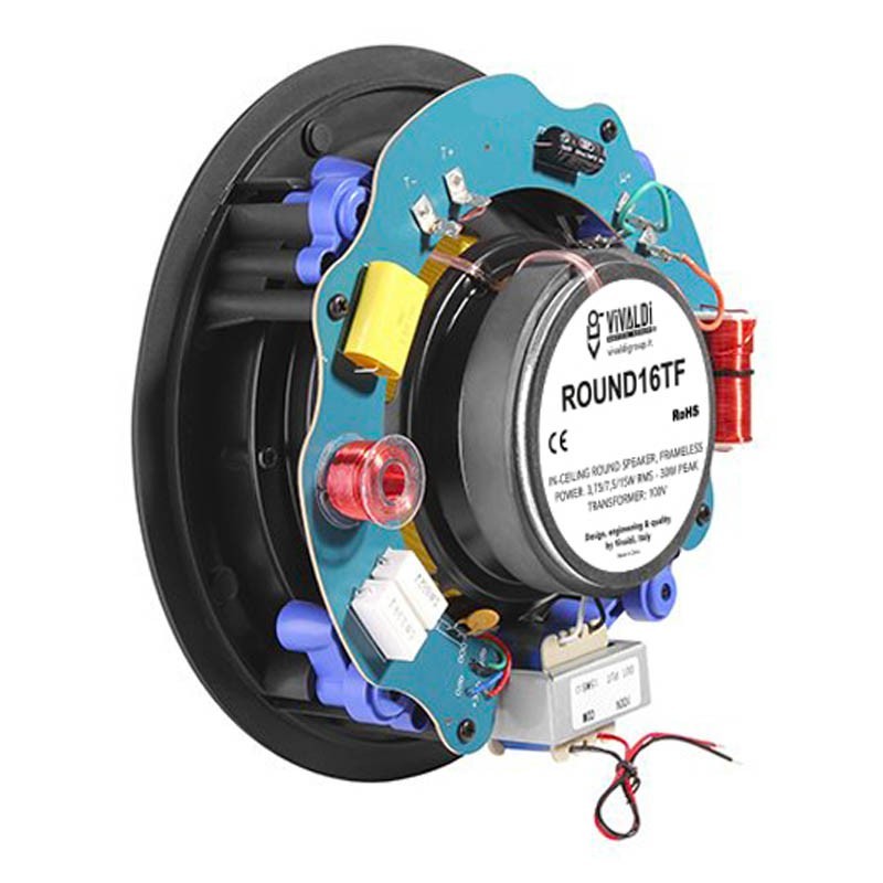 Round Vivaldi ULISSE flush-mounted 15W/100V ROUND16TF round speaker