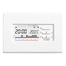 Wandmontierte digitale Thermostat-Zeitschaltuhr BPT TH/400 wöchentlich Weiß 69404200