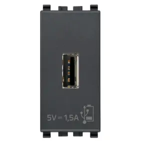 Presa USB Vimar Eikon 5V1,5A Grigio 20292