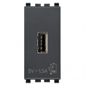 Vimar Eikon 5V1.5A USB socket grey 20292