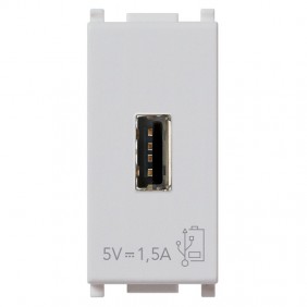 Presa USB Vimar Plana 5V1,5A Silver 14292.SL