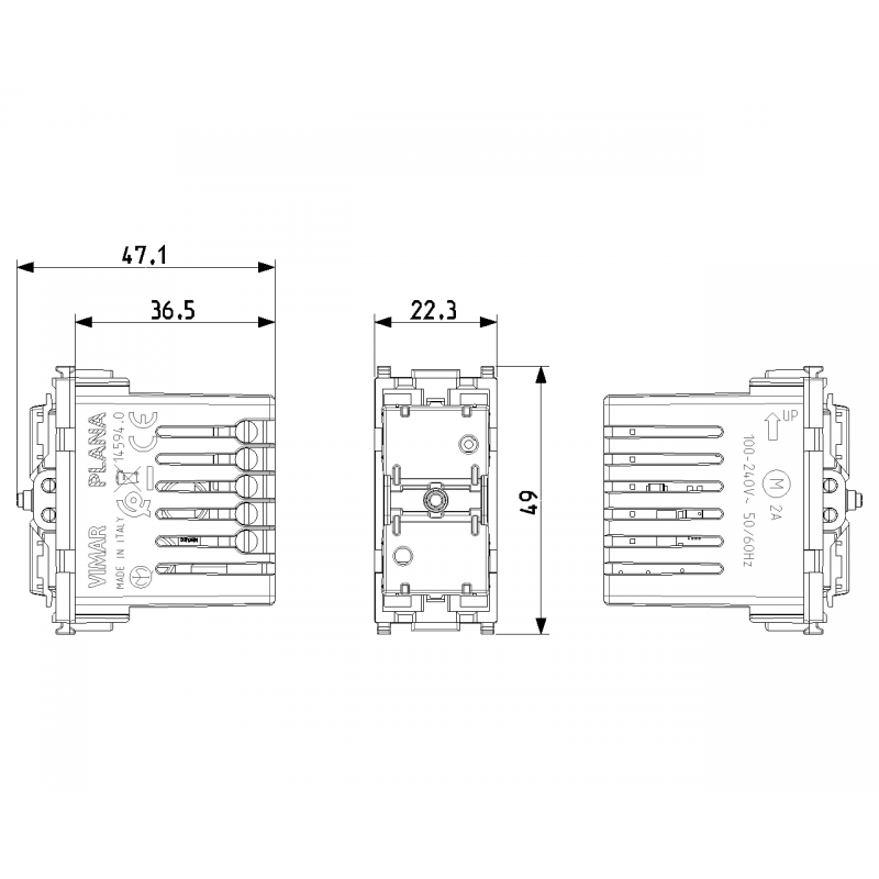 Doppio Comando Connesso Vimar Plana per tapparelle Bianco 14594.0