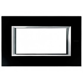 Bticino Axolute Plate 4 Modules Glass Black...
