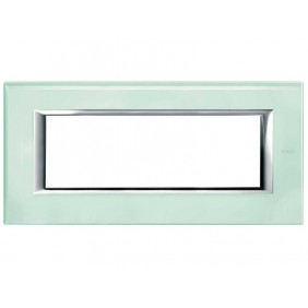 Bticino Axolute Plaque 6 Modules Verre Kristall...