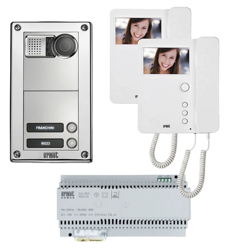 Urmet Vandal Proof 2 Voice 1783/362 TwoFamily Vandal Proof Urmet Video Doorphone Kit