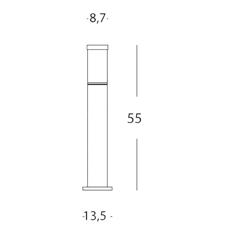 Paletto basso Sovil per giardini con attacco E27 824/06