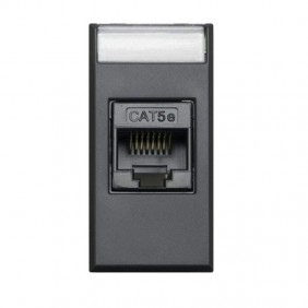 Socket Data Ave Tekla RJ45 CAT.5E UTP black color 1 module 445027C5E