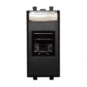 Socket Data Ave Tekla RJ45 CAT.6 UTP black color 1 module 445027C6