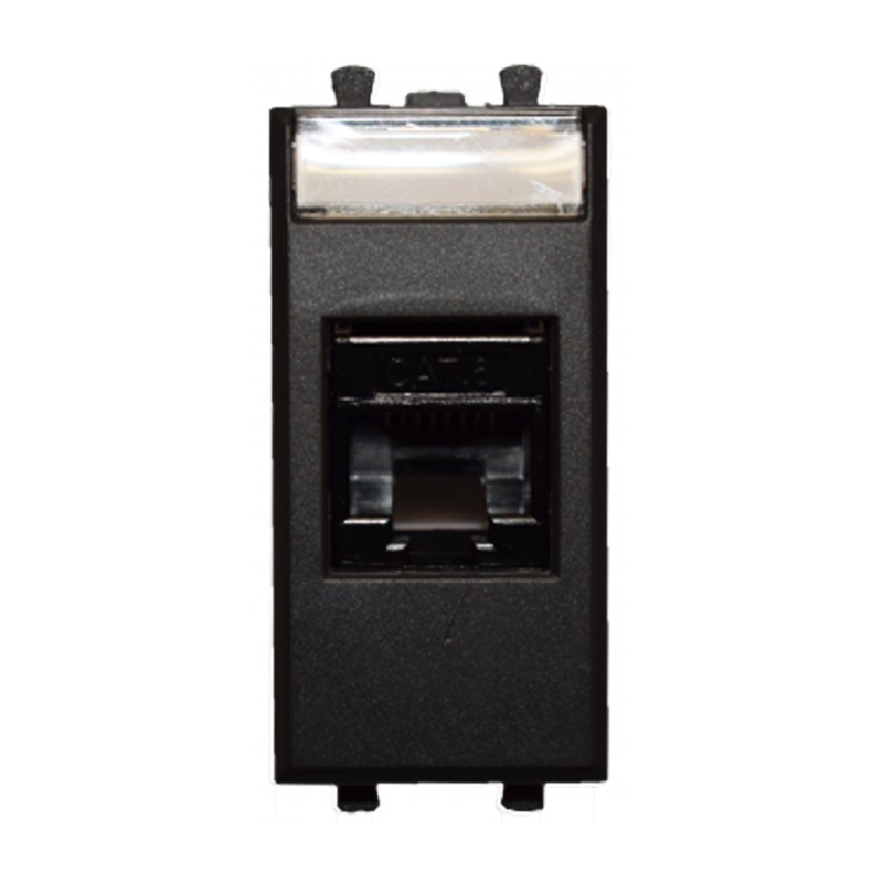 Socket Data Ave Tekla RJ45 CAT.6 UTP black color 1 module 445027C6
