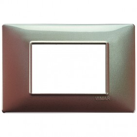 Vimar Plana plaque 3 modules couleur marron...