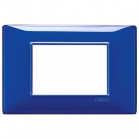 Vimar Plana plaque 3 modules couleur saphir...