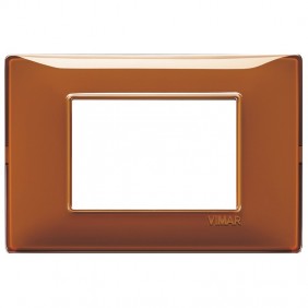 Vimar Plana plaque 3 modules couleur tabac...