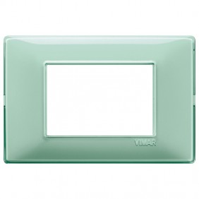 Vimar Plana plaque 3 modules couleur menthe...