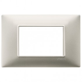 Vimar Plana plaque 3 modules couleur nickel mat...
