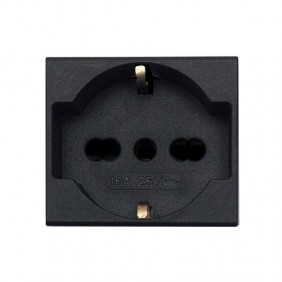 Schuko-Steckdose zweipolig universal 10/16A für...