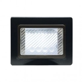 Ave placa estanca autoportante con membrana IP55 color Negro 44SP03GSL