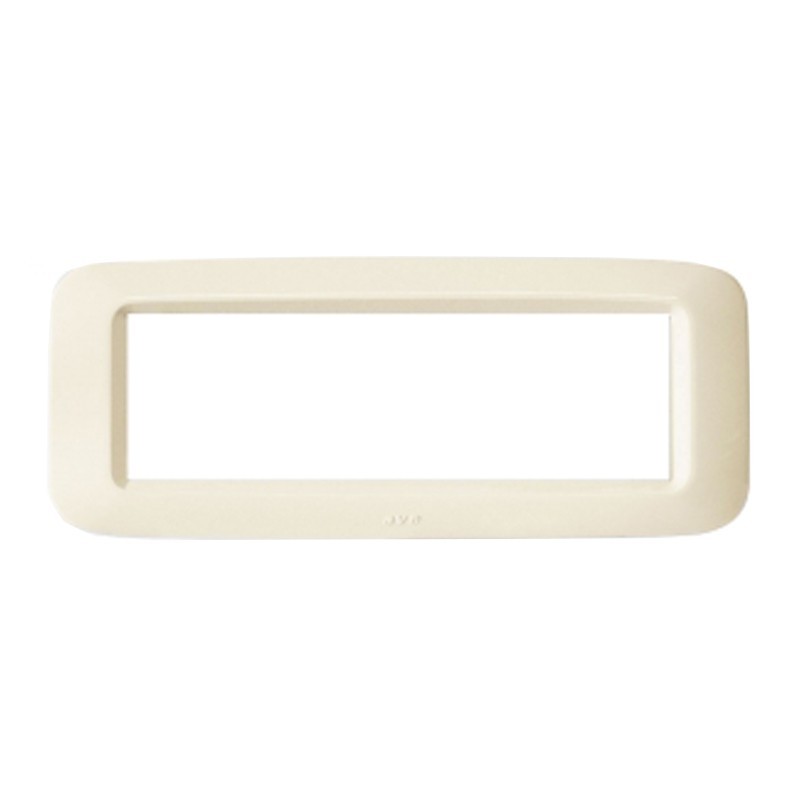 Abdeckrahmen Ave in technopolymer Yes 45 6 Module, weiß glänzend Blanc 45PY06BP