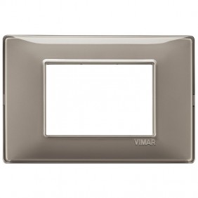 Vimar Plana placa 3 módulos color ceniza 14653.40