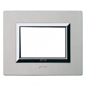 Plaque Ave Système Réel 44 Aluminium 3 modules...