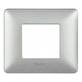 Placa Bticino Matix 2 módulos blanco cal AM4802TBC