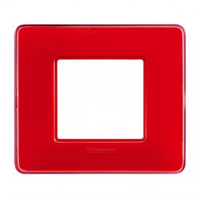 Placa Bticino Matix 2 módulos coral AM4802CRD