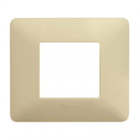 Placa Bticino Matix 2 módulos de cuerda AM4802BCD