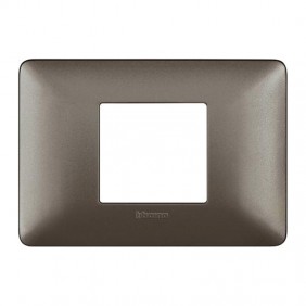 Bticino Matix Plate 2 Modules centered iron...