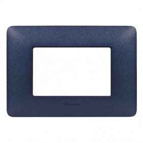 Placca Bticino Matix 3 moduli blu mercurio...