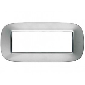 Bticino Axolute Placca 6 Moduli alluminio HB4806XC