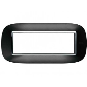 Bticino Placa Axolute 6 Módulos Antracita HB4806XS