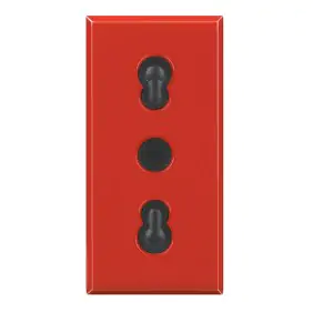 Bticino Axolute 10/16A Bipass socket Red H4180