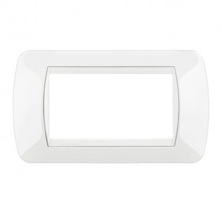Plaque De Finition Bticino Livinglight LNA4804ACS, 4 Modules, Naturalia Acier Brossé, Neuve