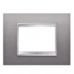 Gewiss Chorus placca LUX 3P inox spazzolato...