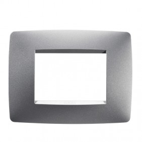 Placa Gewiss Chorus ONE 3P color titanio GW16103VT