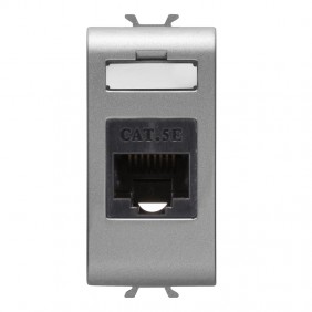 Gewiss Chorus toma de titanio RJ45 CAT 5E GW14421