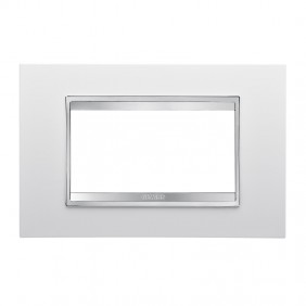 Placa Gewiss Chorus LUX 4P blanco GW16204TB