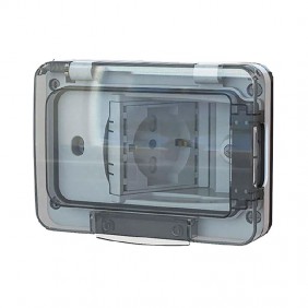 4Box WIDE housing with Schuko socket White IP55...