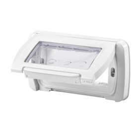 Placa estanca sistema Gewiss blanco ip55 4...