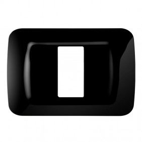 Sistema Gewiss placa superior negra 1 plaza...