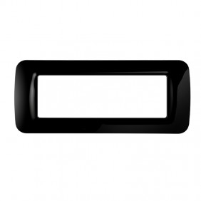 Placa superior negra sistema Gewiss 6 plazas...