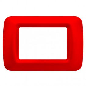 Sistema Gewiss placa superior roja 3 plazas...