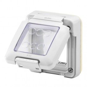 Gewiss combi en tapa estanca 2 puestos Sistema...