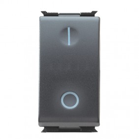 Gewiss double pole switch Playbus 16A black...